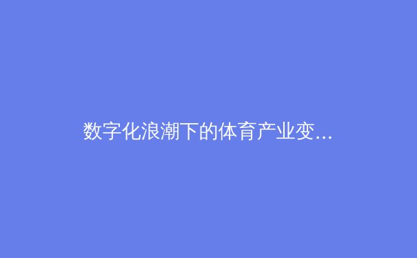 数字化浪潮下的体育产业变革：从观赛体验到商业模式的全面重塑 - 3